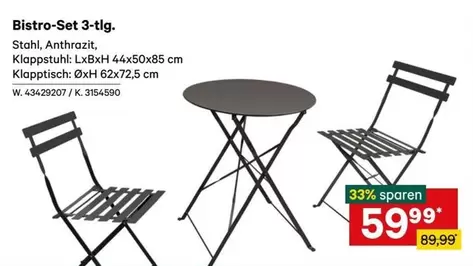 Bistro-Set 3-tlg.