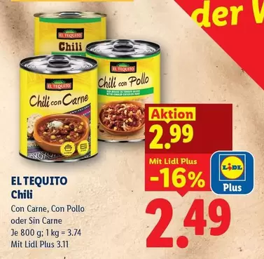 Chili con Carne, Chili con Pollo oder Sin Carne