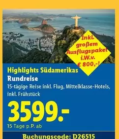 Highlights Südamerikas Rundreise