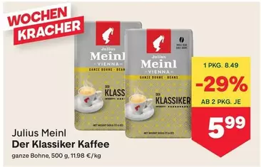 Der Klassiker Kaffee ganze Bohne