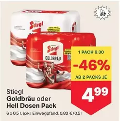 Stiegl - Goldbräu oder Hell Dosen Pack