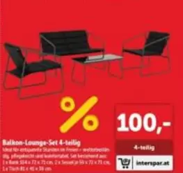 Free - Balkon-Lounge-Set 4-teilig