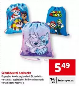 Super Mario - Schuhbeutel bedruckt