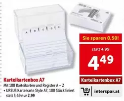 Karteikartenbox A7