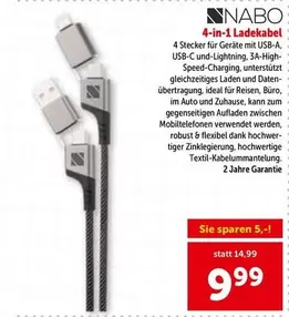Tiger - 4-in-1 Ladekabel