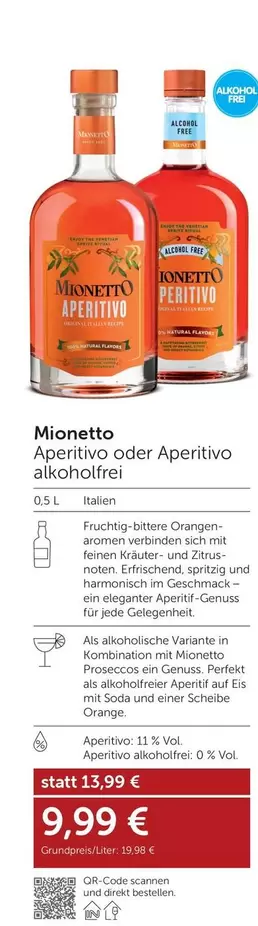 Free - Aperitivo oder Aperitivo alkoholfrei