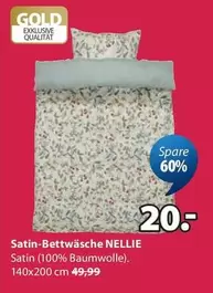 Gold - Satin-Bettwäsche NELLIE