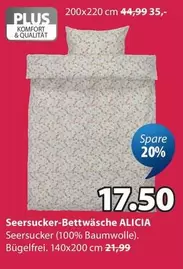 Seersucker-Bettwäsche ALICIA