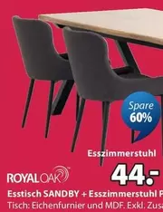 Royal - Esstisch SANDBY + Esszimmerstuhl