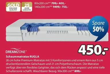 Gold - Schaummatratze RUGLA
