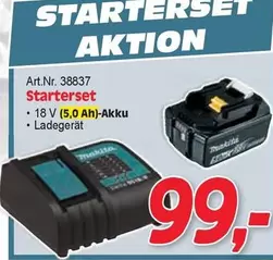 Makita - Starterset (Art.Nr. 38837) - 18 V (5,0 Ah)-Akku + Ladegerät