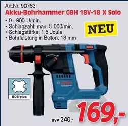 Bosch - Akku-Bohrhammer GBH 18V-18 X Solo