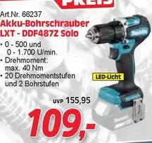Makita - Akku-Bohrschrauber LXT - DDF487Z Solo