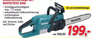 Makita - Akku-Kettensäge DUC357ZX2 Solo