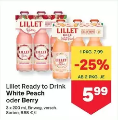 Lillet -  Ready to Drink White Peach oder Berry