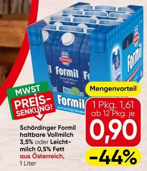 Schärdinger Formil haltbare Vollmilch 3,5% oder Leichtmilch 0,5% Fett