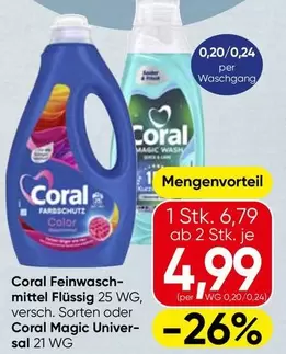 Coral Feinwaschmittel Flüssig Color