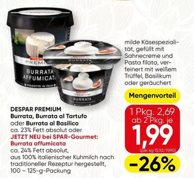 Burrata - , al Tartufo oder al Basilico