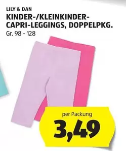KINDER-/KLEINKINDER-CAPRI-LEGGINGS, DOPPELPKG.