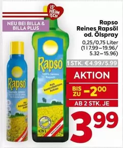 Rapso Reines Rapsöl od. Ölspray