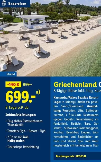 Griechenland Club - 8-tägige Reise inkl. FLug, Kfg, Kasse?