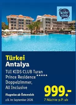 TUI KIDS CLUB Turan Prince Residence Doppelzimmer, All Inclusive