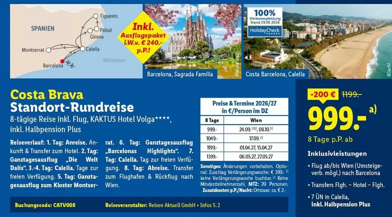 Costa Brava Standort-Rundreise