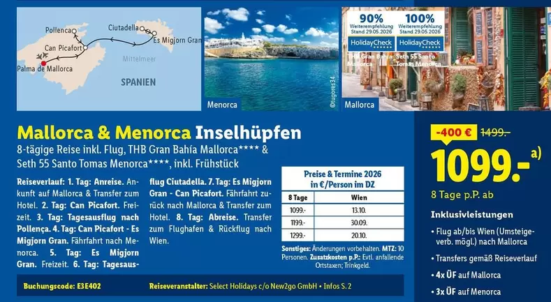 Mallorca & Menorca Inselhüpfen