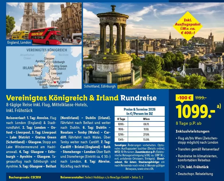 Liverpool - Vereinigtes Königreich & Irland Rundreise