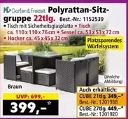 Cube - Polyratan-Sitzgruppe 22tlg.