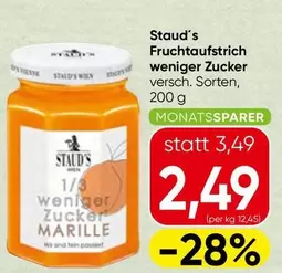 Fruchtaufstrich weniger Zucker