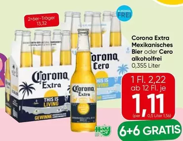 Corona Extra Mexikanisches Bier oder Cero