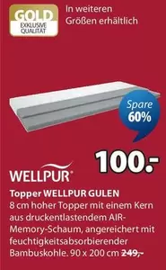 Gold - WELLPUR GULEN Topper