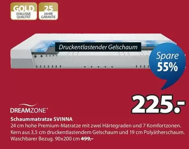 Gold - Schaummatratze SVINNA