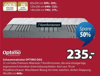 Gold - Schaummatratze DEG