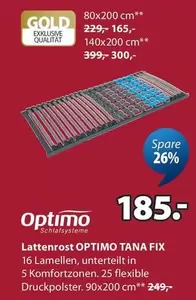 Gold - Lattenrost TANA FIX