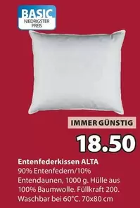 Entenfederkissen ALTA