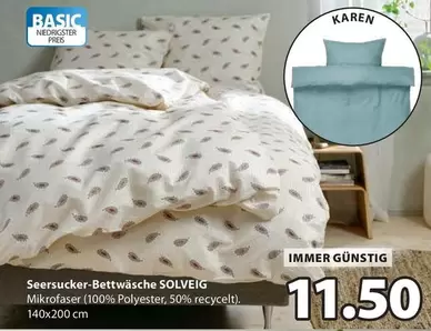 Seersucker-Bettwäsche SOLVEIG