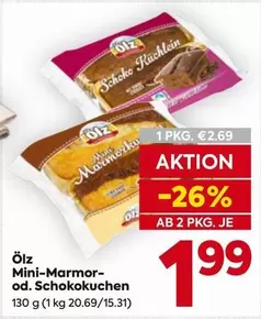 Mini-Marmor- od. Schokokuchen