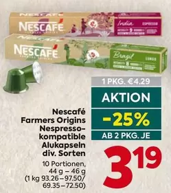 Farmers Origins Nespresso-kompatible Alukapseln
