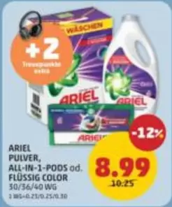 PULVER, ALL-IN-1-PODS od. FLÜSSIG COLOR