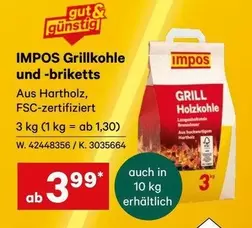 IMPOS Grillkohle und -briketts