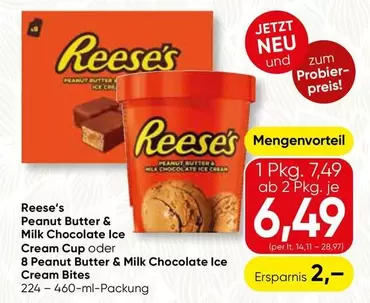 Peanut Butter & Milk Chocolate Ice Cream Cup or Peanut Butter & Milk Chocolate Ice Cream Bites
