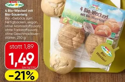 Bio - 4 -Weckerl mit -Sauerteig
