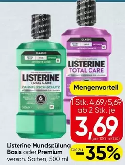 Listerine Mundspülung Basis oder Premium