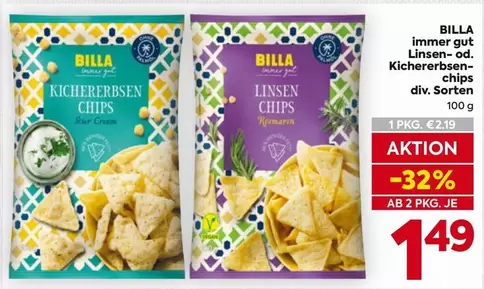 Kichererbsen-Chips / Linsen Chips