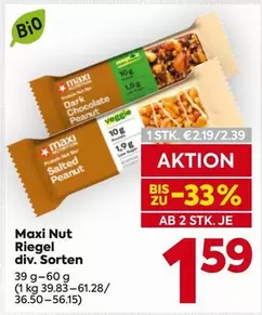 Bio - Maxi Nut Riegel