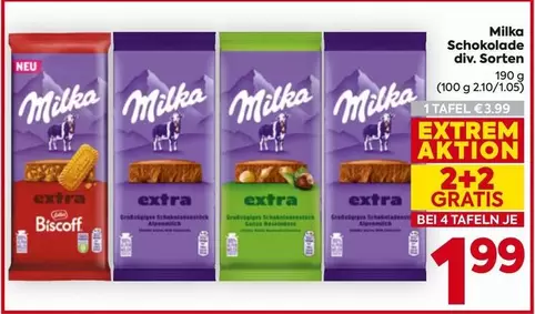Milka - Schokolade div. Sorten