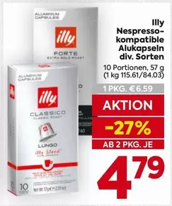 Nespresso-kompatible Alukapseln div. Sorten