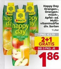 Happy Day Orange-Orange-mix-, Apfel- od. Multi-vitaminsäfte